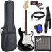 Fazley Classic Series FST118 Kit de démarrage pour guitare électrique - Noir