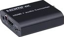 PremiumCord HDMI 4K audio extractor met audio scheiding op stereo jack, SPDIF Toslink, RCA Cinch, kleur zwart