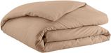 Dekbedovertrek ESSIX - Effen katoenen dekbedovertrek 260x240 cm - Beige