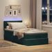 Maison Exclusive - Lit plateforme avec matelas & LED, vert foncé, 80x200 cm, velours