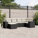 Maison Exclusive - Ensemble de meubles de jardin 6 pièces avec canapé et coussins, noir, en polyrotin