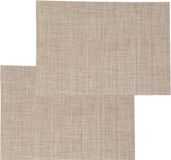Secret de Gourmet Texaline placemat - Set van 4x stuks - lichtbruin - 50 x 35 cm