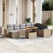 Maison Exclusive - Ensemble de meubles de jardin 9 pièces avec canapé et coussins, beige, en polyrotin