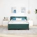 Maison Exclusive - Lit boxspring avec tête de lit vert foncé 160 x 200 cm, velours
