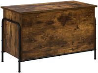 vidaXL Opbergbox Gerookt eiken 80 x 40 x 49,5 cm Bewerkt hout