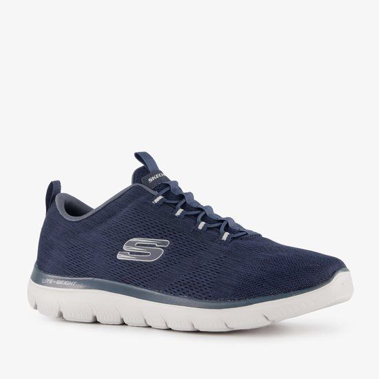 Skechers Summits Sneakers blauw Textiel - Maat 43