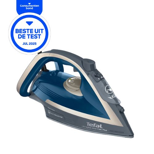 Tefal Ultragliss Anti-Calc Plus FV6842 - Steam Iron - 2800W - Blue/Silver