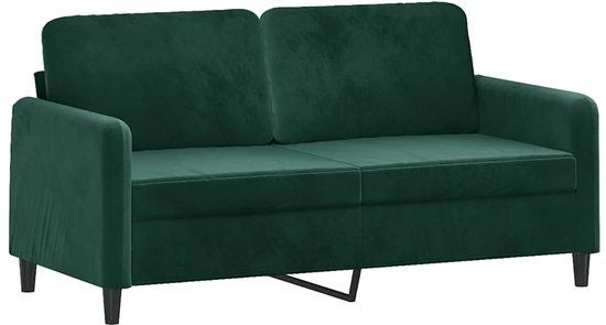 vidaXL Tweezitsbank 140 cm fluweel donkergroen