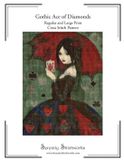 Gothic Bol Gothic Ace of Diamonds Cross Stitch Pattern