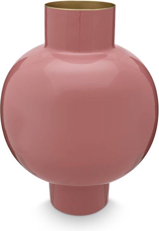 Pip Studio Vaas - Oud Roze - Metaal - 31.5x42cm