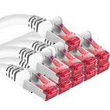 1aTTack.de Cat6 Ethernet LAN-kabel RJ45 - Wit - 10 stuks