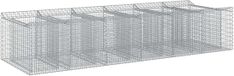 vidaXL Gabionen verhoogde border, 2 stuks, 300 x 100 x 60 cm, verzinkt staal