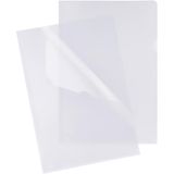Grafoplás | Doos met 100 A4-dossiers met vingernagel | Extra Plus kunststof | Opening boven en zijkant | Transparant polypropyleen glas | Perfect als bescherming voor kantoorfolie en documenten