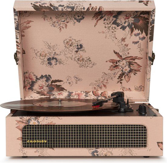Crosley Voyager - Bloemen - Platenspeler - Oranje - Bluetooth 5.1