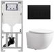 Geberit QeramiQ Dely Swirl Compact Toiletset - Inbouwreservoir Geberit UP320 - Mat Zwart