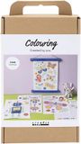 Creativ Company CC Craft Kit Colouring, Butterfly and robot, happy colours, 1 pack