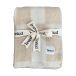 Hallin Plaid en mohair teinté beige-off white, 130x170 cm