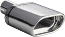 Ulter Sport Uitlaatsierstuk - Ovaal 145x75mm - Lengte 140mm - Montage ->50mm - RVS