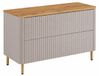 3xE living Meuble sous-vasque 100 cm, cachemire/chêne craft, pieds dorés