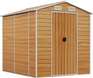 vidaXL Tuinhuis Lichtbruin 191x215x198 cm Gegalvaniseerd staal