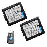 amsahr Panasonic CGA-DU06, DU07, DU14 Pack-2 Digitale Camera en Camcorder Batterij - Inclusief Objectief Accessoires