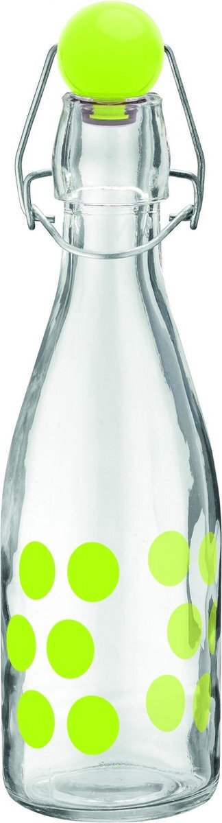 Zak!Designs Dot Dot Waterfles - Glas - 0,25 l - Groen