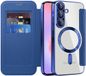 Techsuit Étui pour Samsung Galaxy A37 - Étui portefeuille SmartMag Book - Compatible MagSafe - Bleu