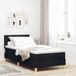 Maison Exclusive - Sommier tapissier avec matelas et tête de lit, noir, 100 x 200 cm, textile