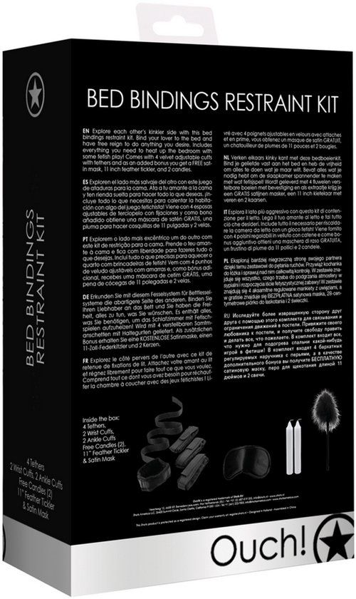 Ouch! Kits Bed Bindings Restraint Kit - Black - Polyester