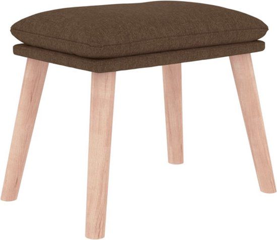 vidaXL Voetenbank 45x29,5x35 cm stof bruin