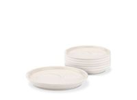 Pickwick Slow Tea schotel - 6 stuks - Wit porselein