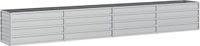 vidaXL Verhoogde Plantenbak - 320x40x45 cm - Gegalvaniseerd Staal - Zilver