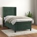 Maison Exclusive - Sommier à lattes de lit avec matelas vert foncé 90x190 cm