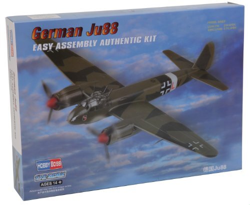 Hobbyboss 1:72 Schaal"German Ju88 Fighter" Model Kit (Grijs)