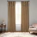 HPD Half Price Drapes PDCH-KBS8-84-RU Ruched Vintage Textured Faux Dupioni Zijden Gordijn (1 Panel), 50 X 84, Vlas Goud