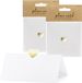 PartyDeco naamkaartjes/plaatskaartjes Elegant - Bruiloft - goud/wit - 50 stuks