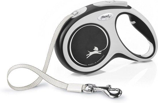 Flexi New Comfort Tape M 5 m - Black & Light Grey - Dog Leash
