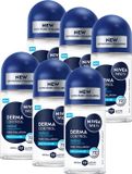 NIVEA MEN Defend Derma Control Anti-Transpirant Deodorant Roller - 6 x 50ml