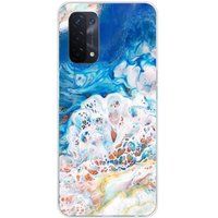 1001 coques Oppo Bedrukt siliconen hoesje compatibel met Oppo A54 5G Marbre ocean