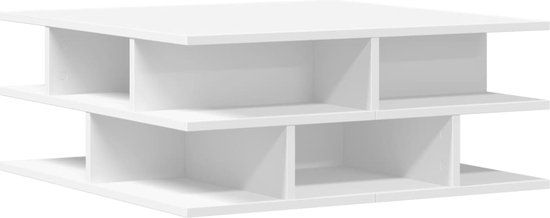 VidaXL Salontafel 70x70x29 cm Bewerkt Hout Wit
