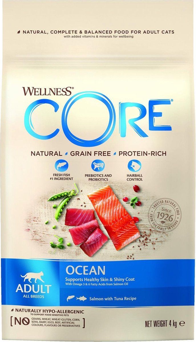 Wellness Core Grain Free Cat Ocean Zalm&Tonijn - Kattenvoer - 4 kg