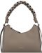 Coccinelle Leren schoudertas Boheme Grana Double Shoulder Bag Warm Taupe / Rosette