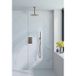 Fortifura Calvi Inbouw Regendoucheset - thermostatisch - plafondarm - 30cm - hoofddouche - staaf handdouche - gladde doucheslang - PVD - geborsteld koper