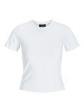 Jack & Jones Jxgigi Str Ss Baby Tee Jrs Noos T-shirt voor dames, Helder wit