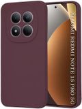 Techsuit Hoesje geschikt voor Xiaomi Redmi Note 15 Pro 5G - Soft Flex Silicone Back Cover - Plum Red