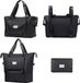 Unyqoos® sac de sport et de voyage pliable en tissu Oxford, imperméable, pour hommes et femmes, adapté au fitness et à la natation, noir, avec poignées