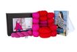 DesignEtte Girl on Fire gebreide set, 100% Egyptisch katoen, gemerceriseerd, Superkid Mohair en Shetland wolmix, 2X 3XL, rood/roze, No-s-2719, 2XL/3XL