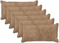 vidaXL Kussensloop 6 stuks HOUTEN Taupe 40 x 80 cm Katoensatijn