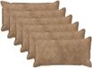 vidaXL Kussensloop 6 stuks HOUTEN Taupe 40 x 80 cm Katoensatijn