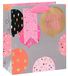 Glick Luxe geschenktas, middelgrote geschenktas, feestgeschenktas, papieren salade ballonnen geschenktas, geschenkverpakking, 200 x 225 x 100 mm, roze